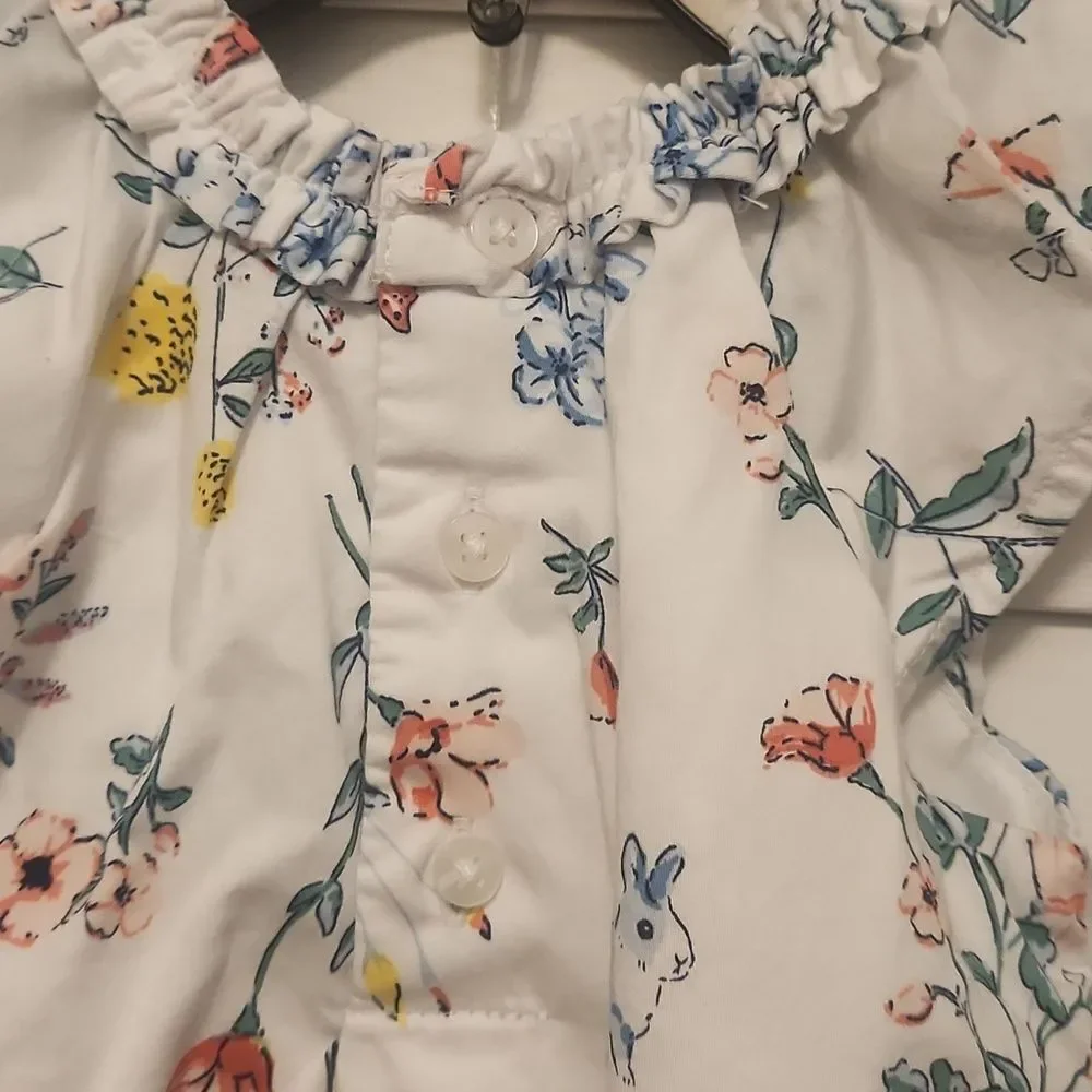 (3 ITEMS FOR $25)Carter's White Floral Dress Size 12 Months